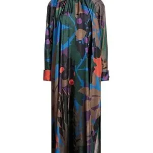 S Max Mara★素敵！Blue Floral Print Belted Maxi Dress NWT 'S Max Mara Blue Floral Print Belted Maxi Dress Size US